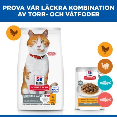 Hill's Science Plan Sterilised Cat Adult 1-6 Chicken