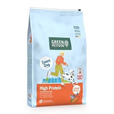Green Petfood High Protein met insecten & Zalm