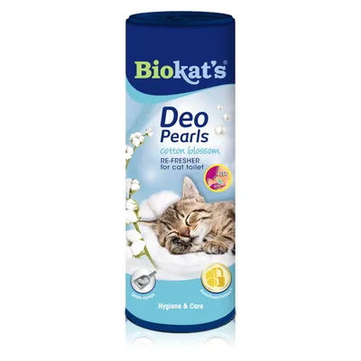 Biokat's Deo Pearls katoenbloesem, RE-FRESHER voor kattenbak, stevige klonten, Aroma Protect Formula, Hygiëne & Care Biokat's Deo Pearls katoenbloesem, RE-FRESHER voor kattenbak, stevige klonten, Aroma Protect Formula, Hygiëne & Care