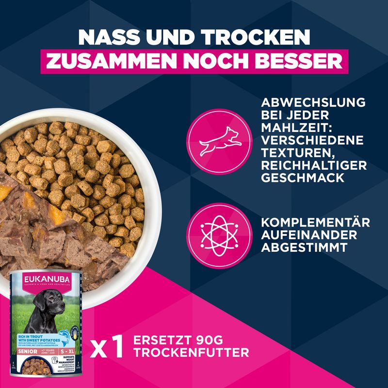 Eukanuba Premium Nutrition Senior Small & Medium Breed Lamm & Reis