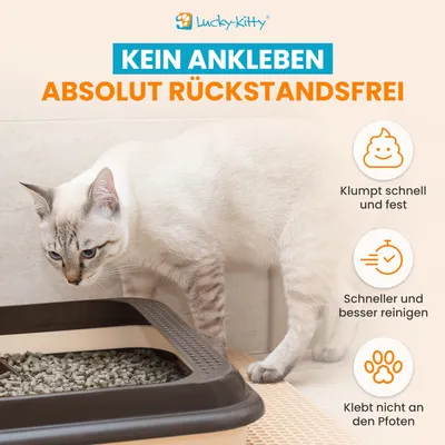 Lucky Kitty Katzenstreu "Natur Pur" - Grüner-Tee-Duft