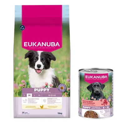 12 / 15  кг Eukanuba Premium Nutrition, сухой корм для собак +  влажный корм 3 x 400 г в подарок!