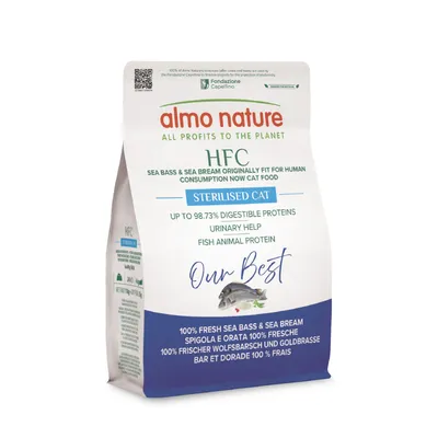 Almo Nature HFC Longevity Sterilised com robalo e dourada