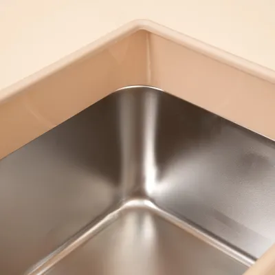 TIAKI Katzentoilette aus rostfreiem Stahl - silber TIAKI Katzentoilette aus rostfreiem Stahl - silber