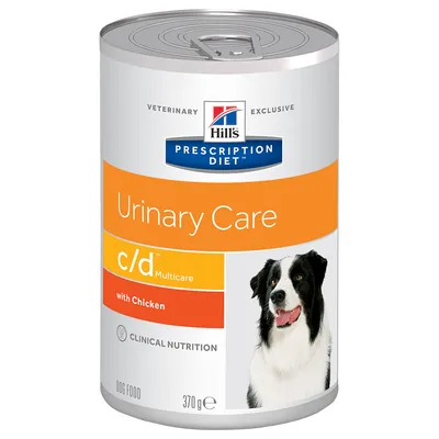 Hill's Prescription Diet Urinary Care c/d Multicare z kurczakiem, żywienie kliniczne, puszka 370g dla psów.
