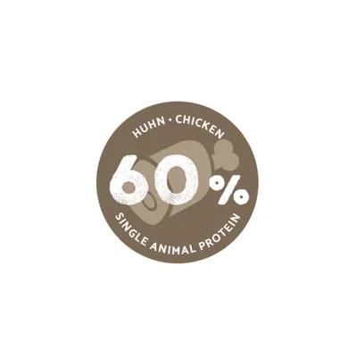 60% Huhn, Single Animal Protein, Chicken.