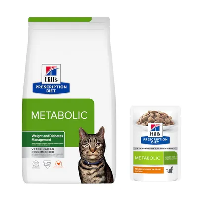 8 кг Hill's Prescription Diet сухой корм + влажный корм, 12 х 85 г/ 8 x 82 г в подарок!