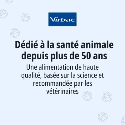 Virbac : Depuis plus de 50 ans, engagé pour la santé animale. Une alimentation de haute qualité, fondée sur la science et recommandée par les vétérinaires.