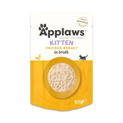 Applaws Natural Kitten hús-/hallében gazdaságos csomag 48 x 50 g