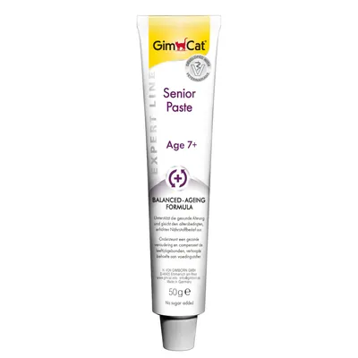 GimCat Senior Paste Age 7+, формула сбалансированного старения, поддерживает здоровое старение, 50 г, произведено в Германии, без добавления сахара.
