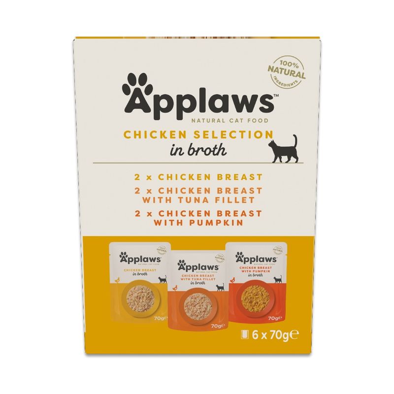Applaws Pouches with Broth 6 x 70g