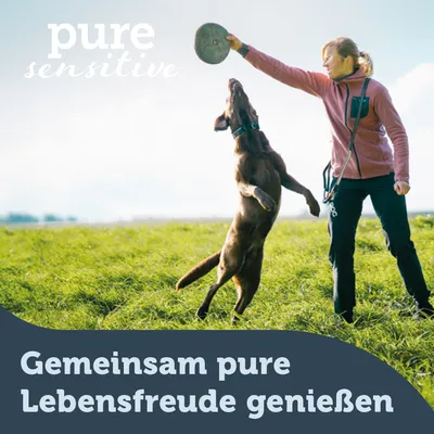 Text: Pure sensitive. Gemeinsam pure Lebensfreude geniessen.