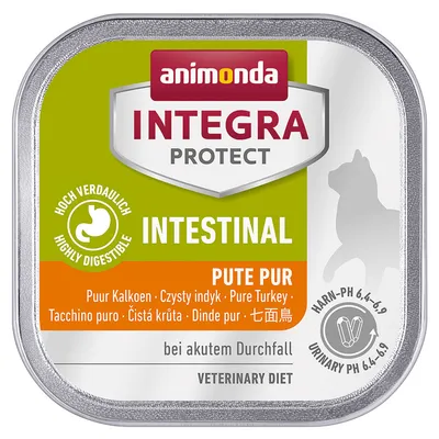 Animonda Integra Protect Intestinal indyk pur, wysokostrawny, przy ostrych biegunkach, pH moczu 6,4-6,9, Veterinary Diet.