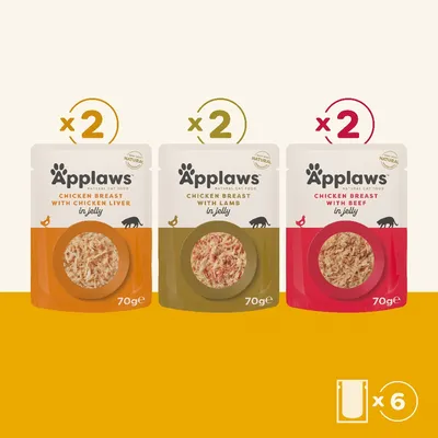 Applaws Adult Mixed Pack Cat Pouches in Jelly Saver Pack 48 x 70g Applaws Adult Mixed Pack Cat Pouches in Jelly Saver Pack 48 x 70g