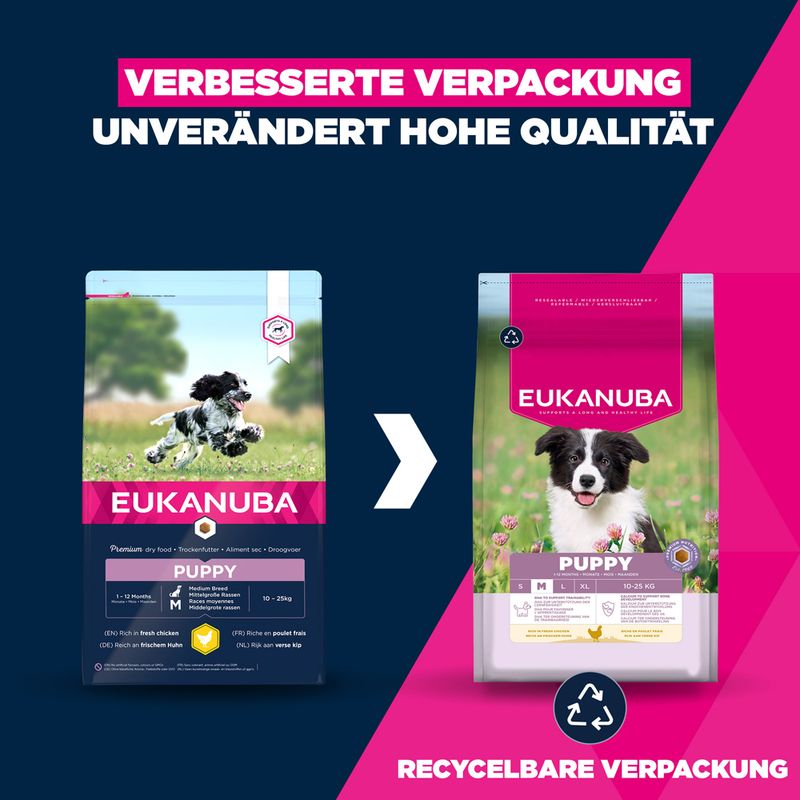 Eukanuba Premium Nutrition Puppy Medium Breed piščanec