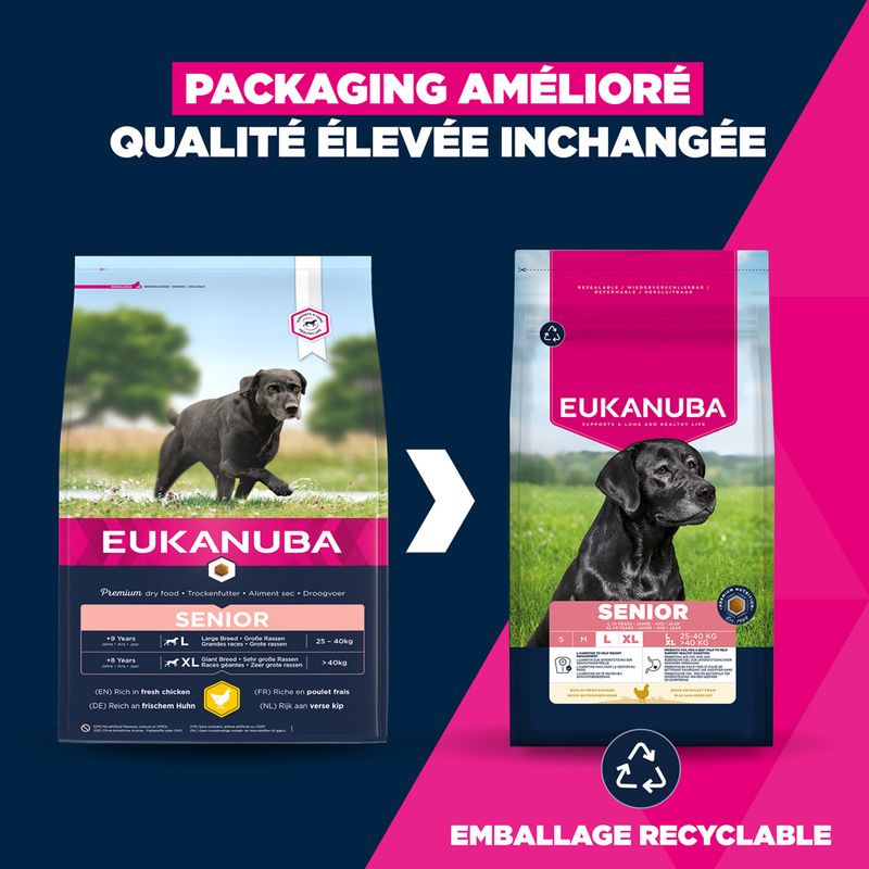 Eukanuba Premium Nutrition Senior Large et Giant Breed au poulet