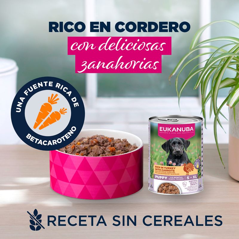 Eukanuba Puppy Rico en pavo con zanahoria