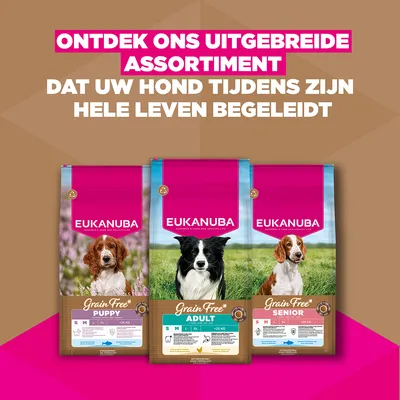 Eukanuba Grain Free Adult Small / Medium Breed Kip Hondenvoer