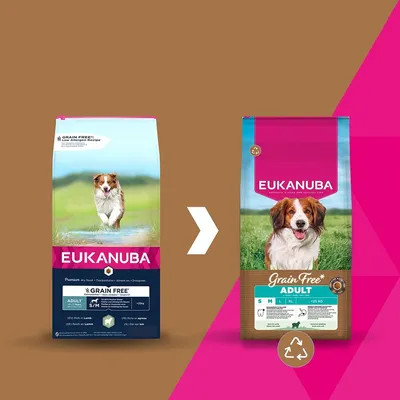 Eukanuba Grain Free Adult Small & Medium с агнешко Eukanuba Grain Free Adult Small & Medium с агнешко