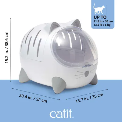 Katteboks fra catit, Mål: 52 x 35 x 38,6 cm. Velegnet til katte op til 30 cm i længde og 6 kg i vægt.