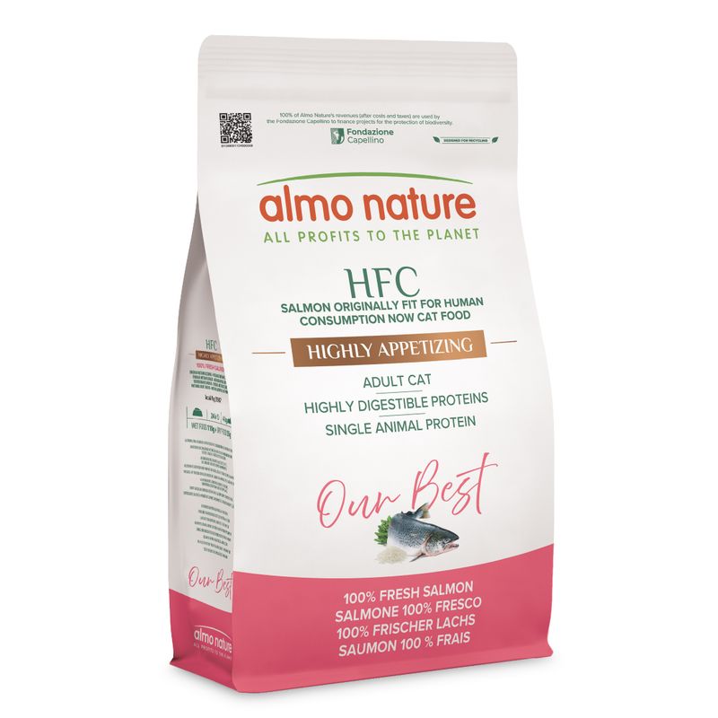 Multipack risparmio!  2 x 1,2 kg Almo Nature HFC Crocchette per gatti