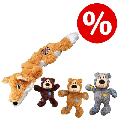 Sparset! 1 KONG WildKnots Bear + 1 KONG Scrunch Knots Fuchs