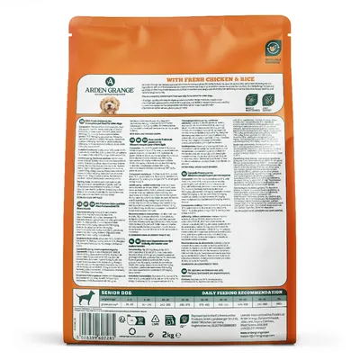 Arden Grange Daily 7+ Senior with Fresh Chicken & Rice - 2kg Arden Grange Daily 7+ Senior with Fresh Chicken & Rice - 2kg