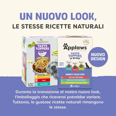 Applaws Taste Toppers Pacco misto 6 x 85 g per cani