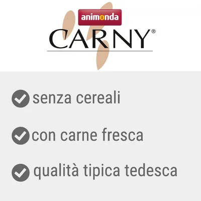 animonda CARNY, senza cereali, con carne fresca, qualità tipica tedesca