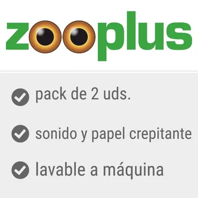 zooplus. pack de 2 uds., sonido y papel crepitante, lavable a máquina