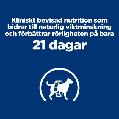 Kliniskt bevisad nutrition som bidrar till naturlig viktminskning och förbättrar rörligheten på bara 21 dagar.