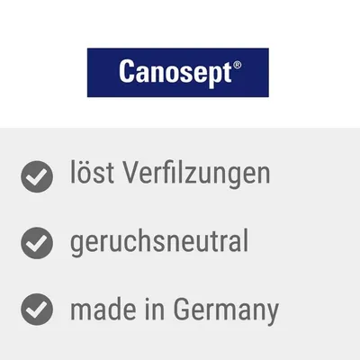 Canosept. Removes matting, odourless, made in Germany.