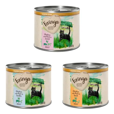 Sparepakke: 24 x 200 g Feringa Country Style Menu - Kylling, Gris, And