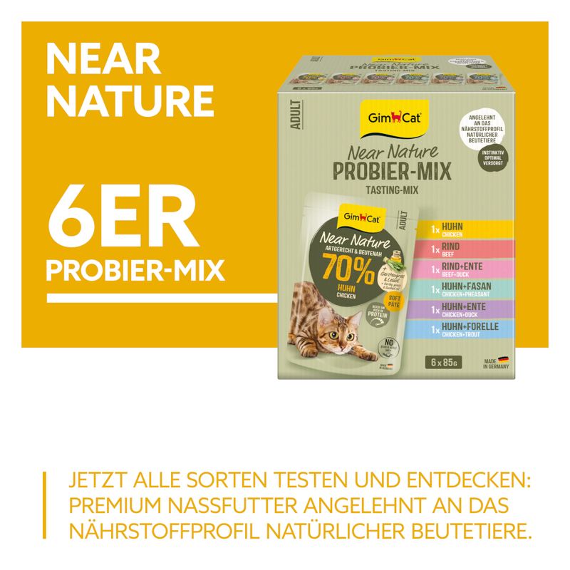 Probierpaket GimCat Near Nature 6 x 85 g