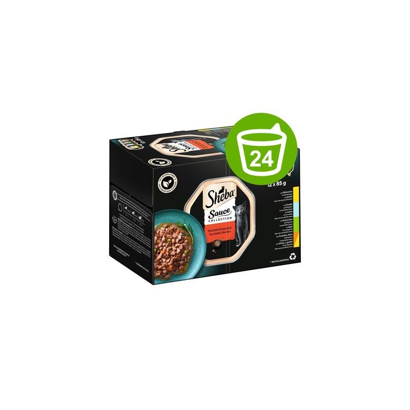 Sheba Variaties in Kuipjes Kattenvoer Megapack 24 x 85 g