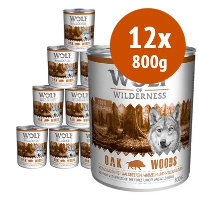 Wolf of Wilderness Adult 12 x 800 g umido Single Protein per cane