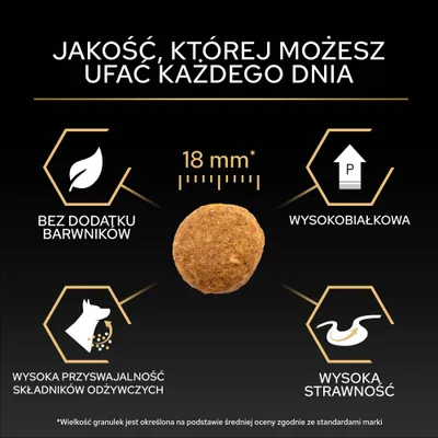 Cechy produktu: rozmiar 18 mm, bez barwników, wysoka zawartość białka, wysoka przyswajalność składników odżywczych oraz wysoka strawność. Jakość, której możesz zaufać każdego dnia. Cechy produktu: rozmiar 18 mm, bez barwników, wysoka zawartość białka, wysoka przyswajalność składników odżywczych oraz wysoka strawność. Jakość, której możesz zaufać każdego dnia.
