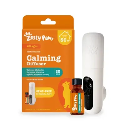 30g Zesty Paws Cat Treatment + 75g Zesty Paws Cat Supplement Free! * - Calming Diffuser Kit Orchid Mist (30g) + Calming Paste (75g)