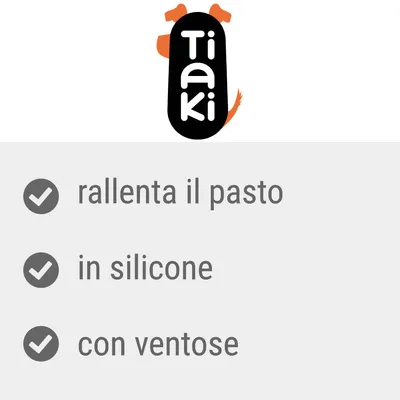 Tiaki rallenta il pasto, in silicone, con ventose