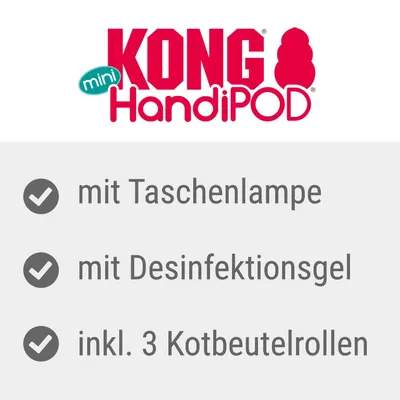 KONG HandiPOD mini. Met zaklamp, desinfectiegel en inclusief 3 rollen poepzakjes.