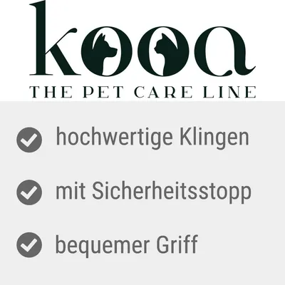 kooa. Hochwertige Klingen, mit Sicherheitsstopp, bequemer Griff.