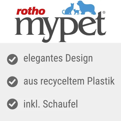 rotho mypet. Elegantes Design, aus recyceltem Plastik, inkl. Schaufel.