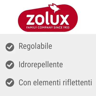 zolux FAMILY COMPANY SINCE 1933. Regolabile, idrorepellente, con elementi rifrangenti.