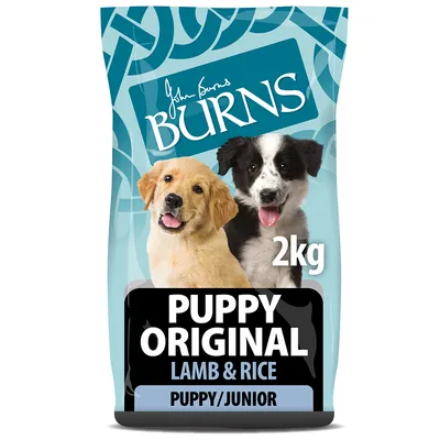 Burns Puppy Original Lamb & Rice, 2 kg. Alimento para cachorros y perros jóvenes.