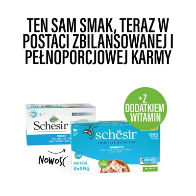 Schesir Complete Nutrition, filet w galarecie, 6 x 50 g