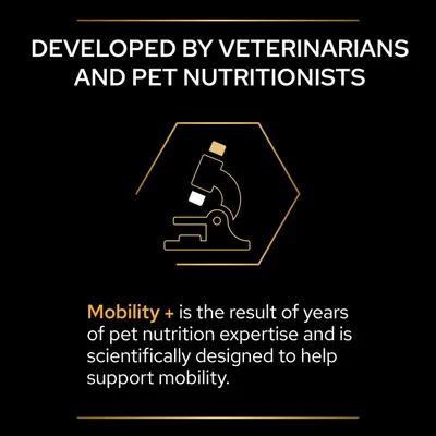 Developed by veterinarians and pet nutritionists. Mobility+ is the result of years of pet nutrition expertise and is scientifically designed to help support mobility.