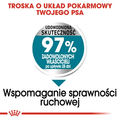 Troska o układ pokarmowy psa. Udowodniona skuteczność: 97% zadowolonych właścicieli po 28 dniach. Wspomaganie sprawności ruchowej.