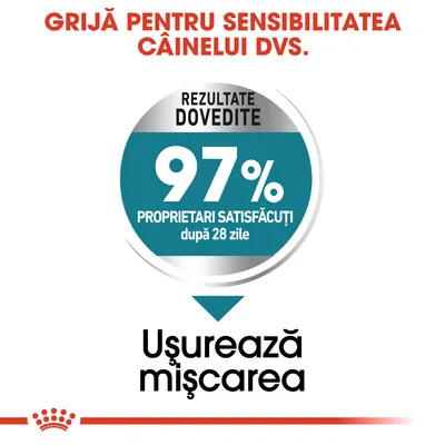 Grijă pentru sensibilitatea câinelui dvs. Rezultate dovedite: 97% proprietari satisfăcuți după 28 zile. Ușurează mișcarea.