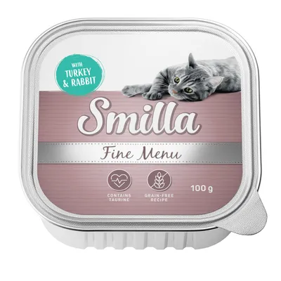 Smilla Fine Menu с индейкой и кроликом, содержит таурин, беззерновой рецепт, 100 г.