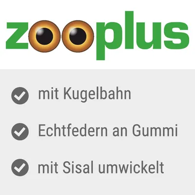 Zooplus. Mit Kugelbahn, Echtfedern an Gummi, mit Sisal umwickelt.